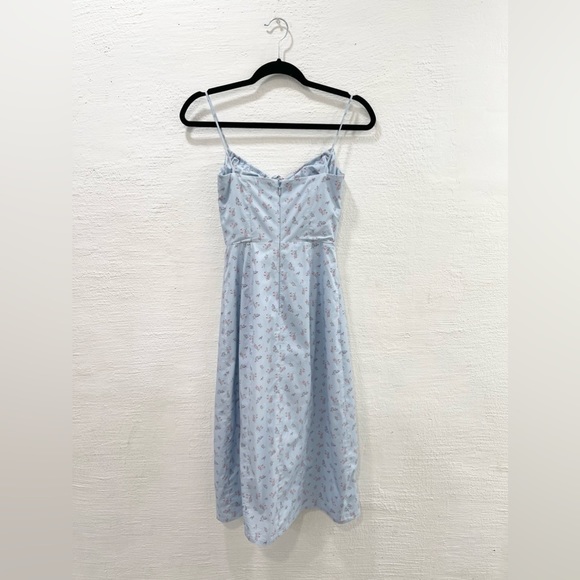 House Of CB Carina Blue Floral Buster Midi Dress - Picture 6 of 6